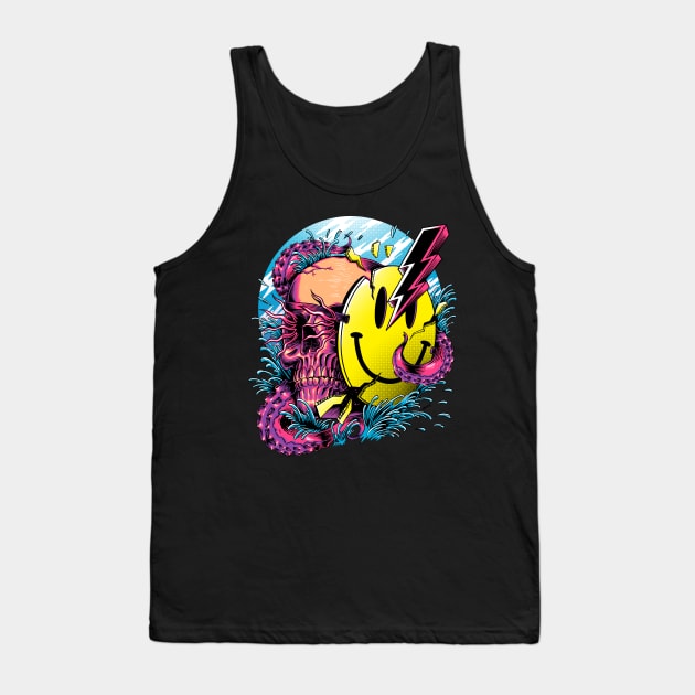 smiling skull Tank Top by iqbalgarint